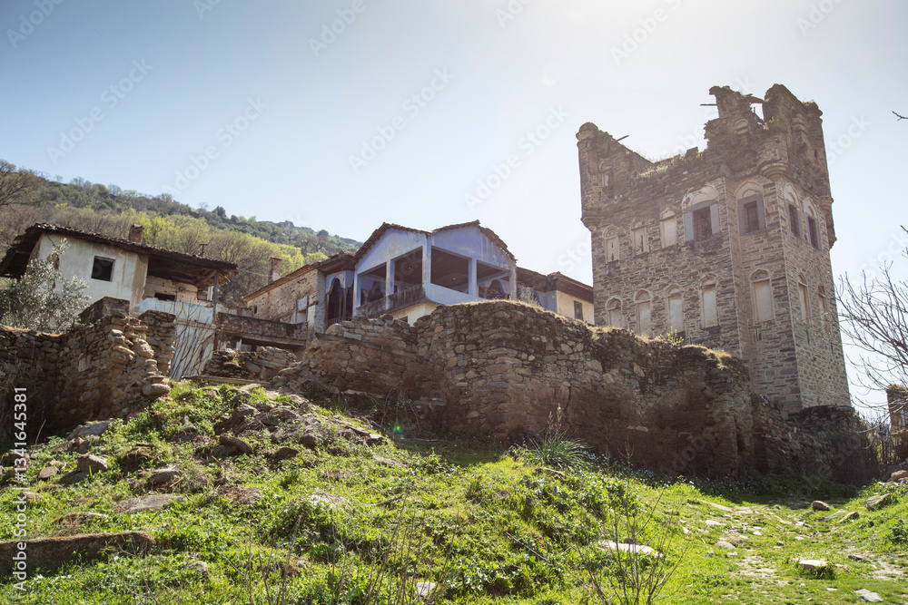 Arpaz Castle, locally known as Arpaz Kalesi, built in the first half of the 19th century by the local Bey (an Ottoman Lord) Hacı Hasan lies in Esenkoy, Nazili, Aydin in Turkey