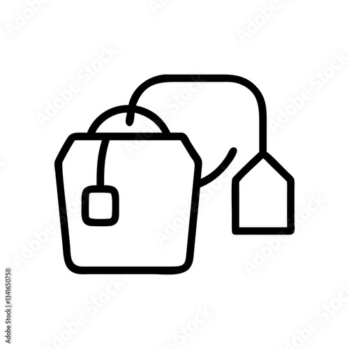 Tea beg editable icon design
