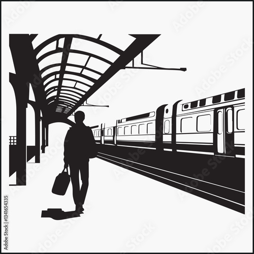 Subway Arrival Silhouette