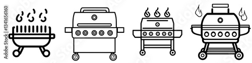 Various grill designs suitable for outdoor cooking during summer gatherings