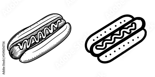 Delicious hot dogs prepared for a summer barbecue gathering in a backyard
