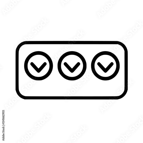 Three check marks indicating completion or approval of tasks in a minimalist design on a white background