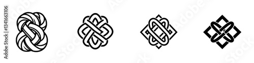 Artistic representation of traditional knot designs showcasing intricate patterns and historical significance