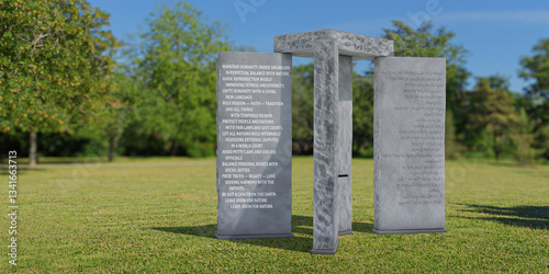Obraz na płótnie georgia guidestones monument w salonie