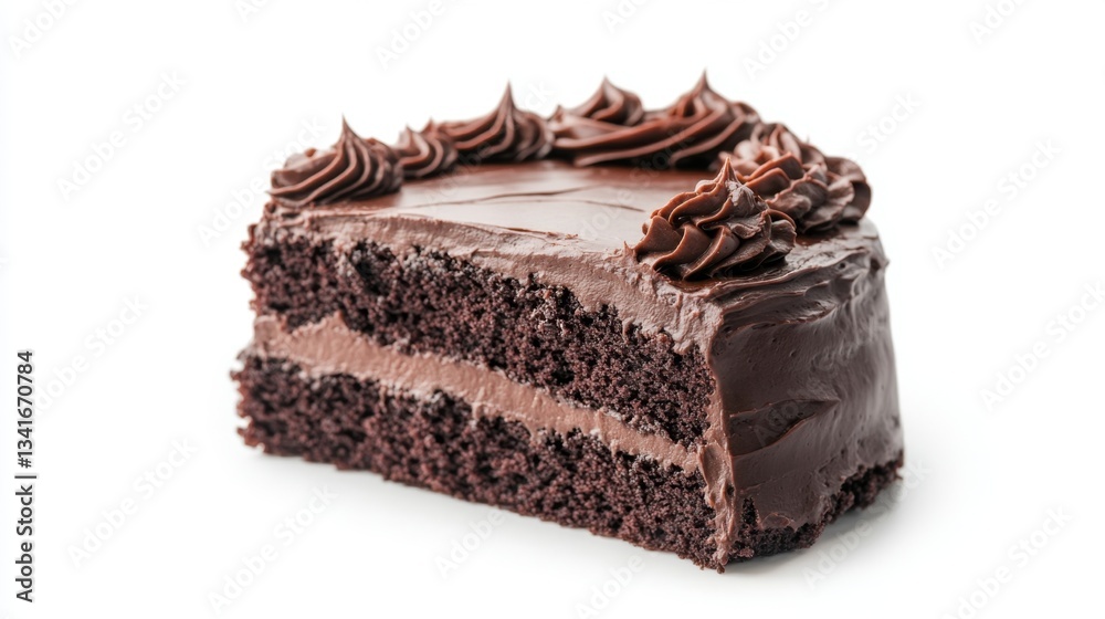 Fototapeta premium Indulging in decadence a minimalist chocolate cake shot studio food photography soft lighting artistic perspective