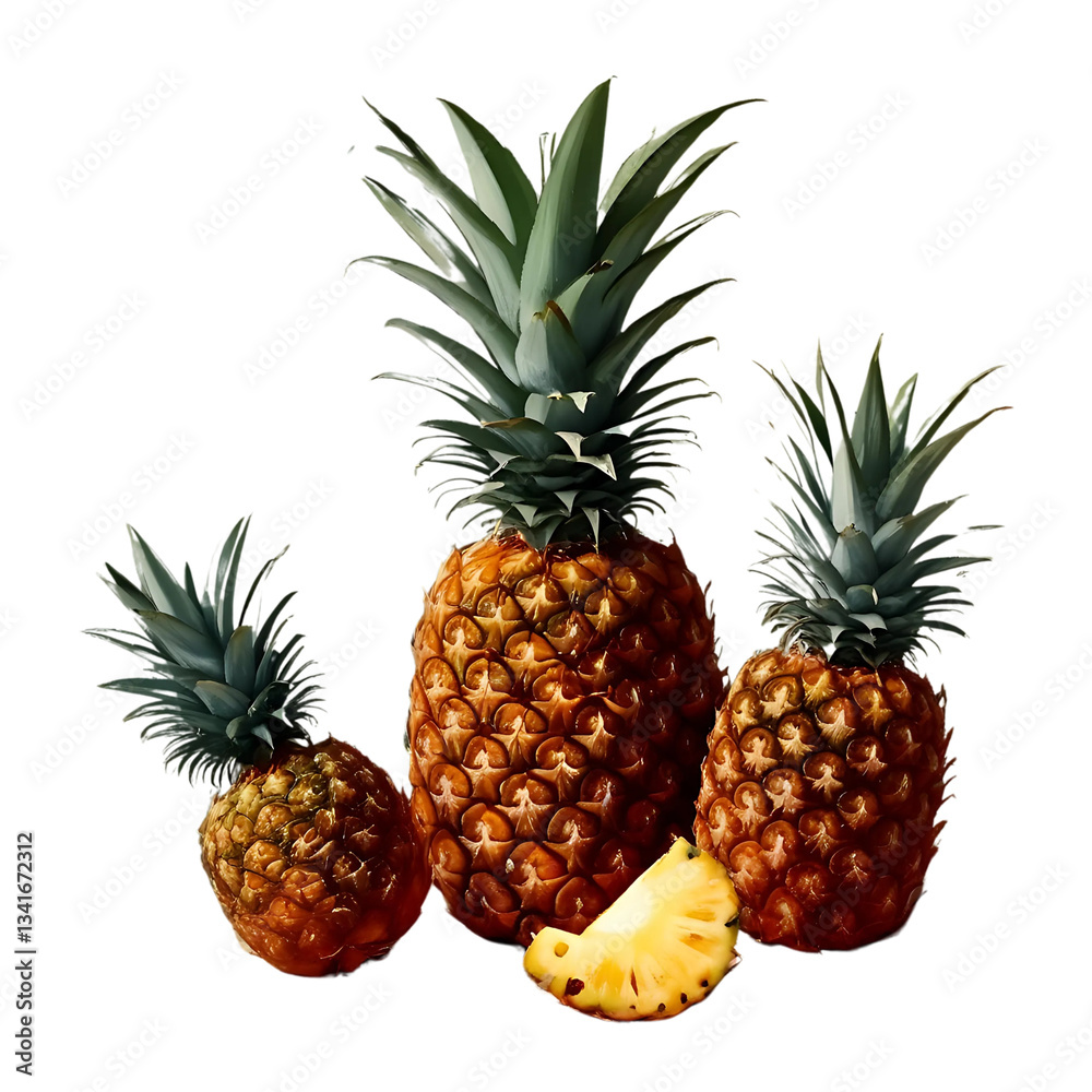 Obraz premium pineapple on a white