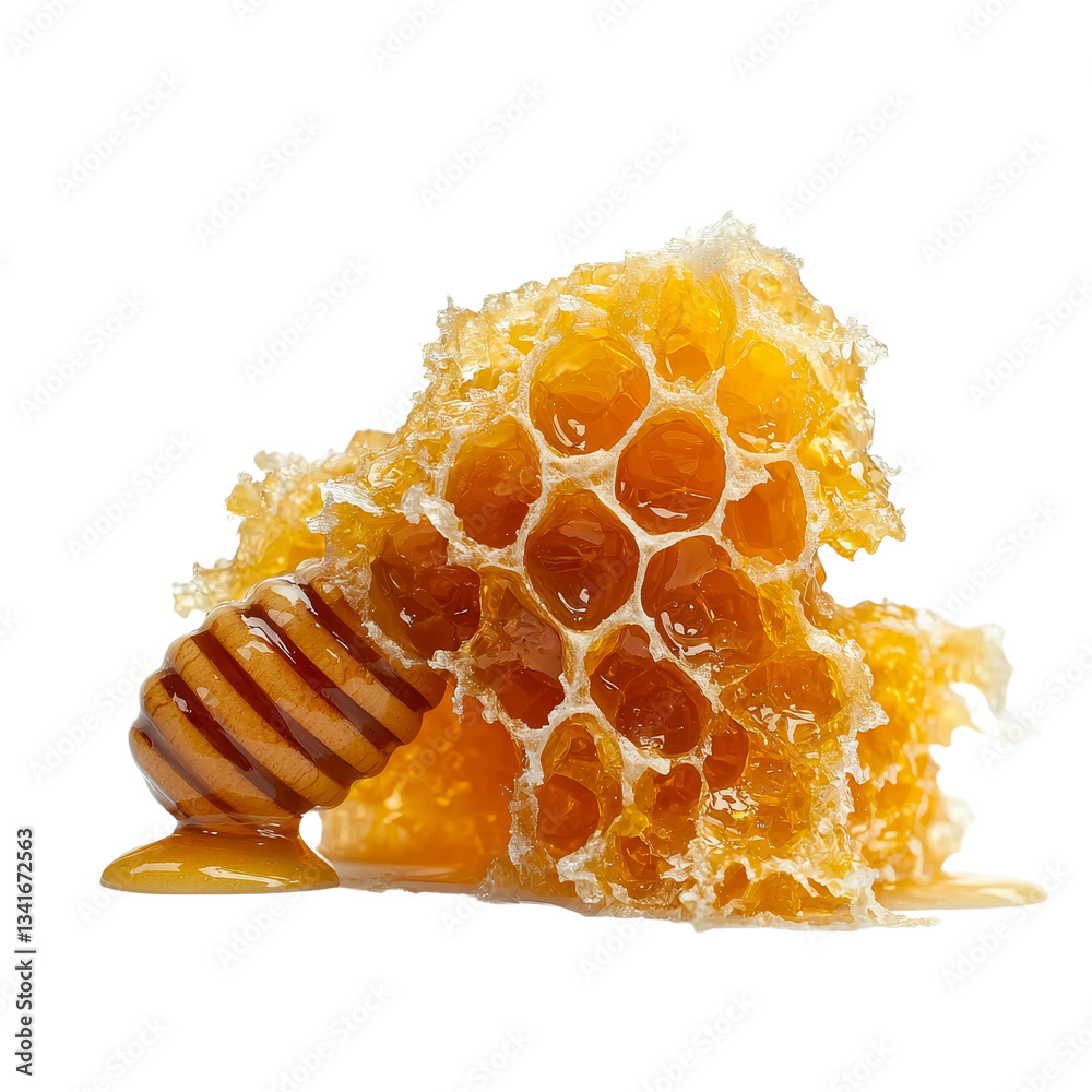 Drops and splash of golden honey isolated on a transparent background created by Generative Ai Drops and splash of golden honey isolated on a transparent background created by Generative Ai