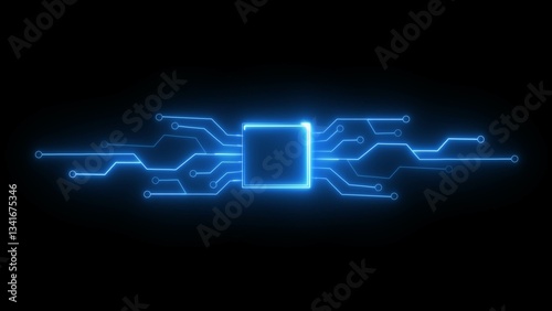 Computer Processors CPU Technology. Circuit Board. 