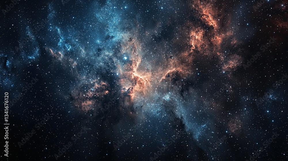 Fototapeta premium A stunning view of a star cluster surrounded by dark space