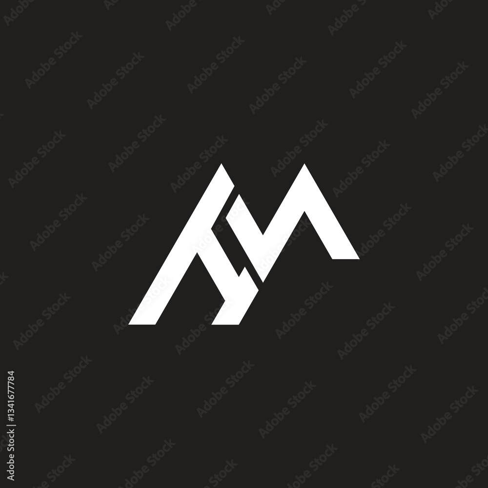 Obraz premium Letter HN monogram unique vector template.