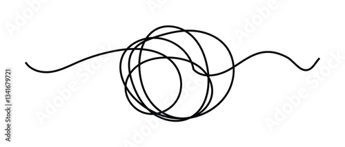 set of messy clew symbols connected icon on white background.