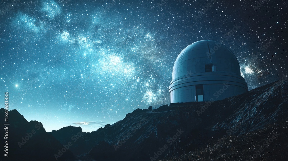 A tranquil scene of a space observatory capturing distant galaxies A tranquil scene of a space observatory capturing distant galaxies