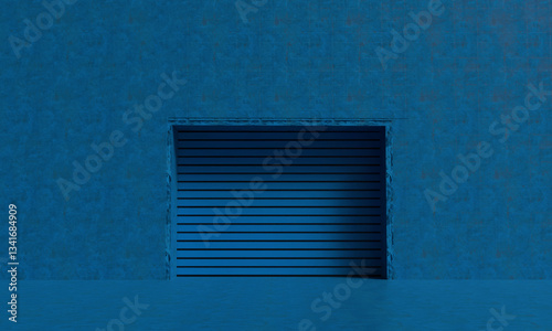 rolling garage door blue color background wallpaper metal architecture shutter warehouse rolling security modern steel rolling garage blue concrete brickwall factory building front view safety storage