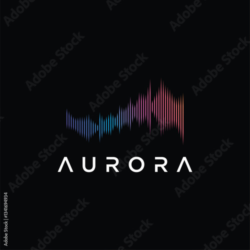 aurora abstract logo vector