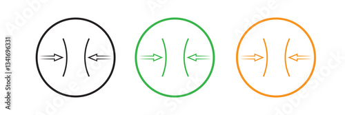 Resilience icon set. Containing flexible, elastic, bounce and compressed symbol isolated on white background. 