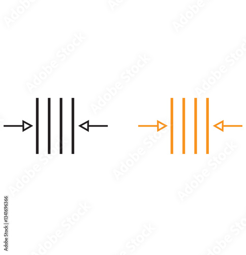 Resilience icon set. Containing flexible, elastic, bounce and compressed symbol isolated on white background. 