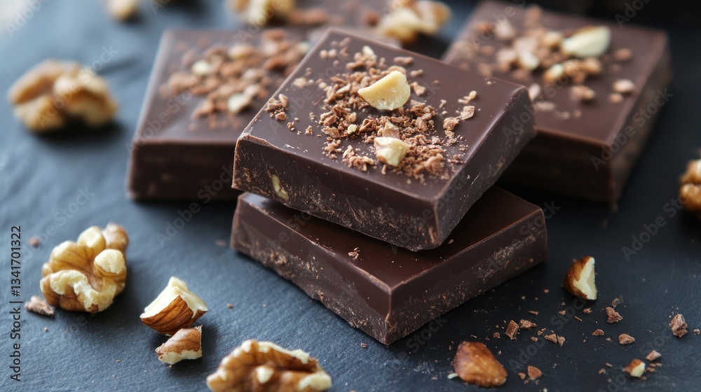 A rich dark chocolate square with a blend of spices like cardamom and nutmeg A rich dark chocolate square with a blend of spices like cardamom and nutmeg