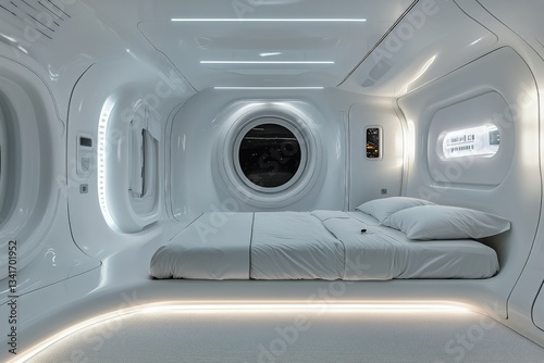 Modern Bedroom Design Featuring Futuristic Elements and Cozy Ambiance