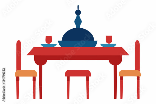 Dining Table Creative Vector Design 