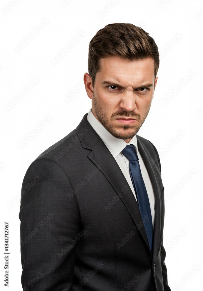 handsome man businessman office worker is showing angry or annoyed expression handsome man businessman office worker is showing angry or annoyed expression