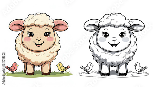 Outline wild safari animals vector illustration for coloring. Jungle animals line art
