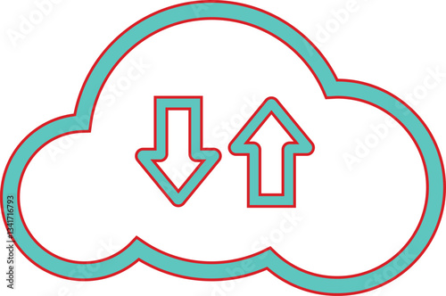 Download and Upload icon. Vector
