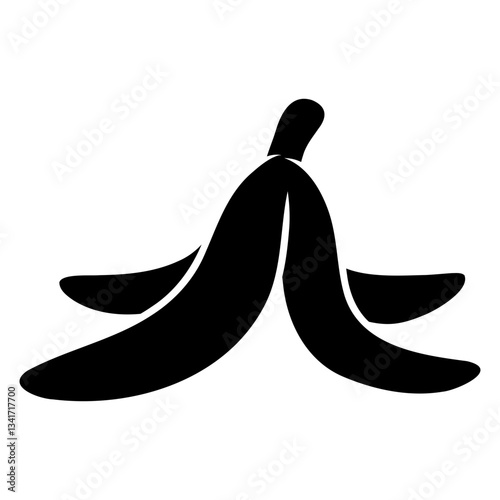 banana peel icon vector illustration