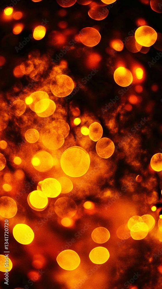 Obraz premium Abstract golden bokeh lights creating a warm ambiance with blurred background details
