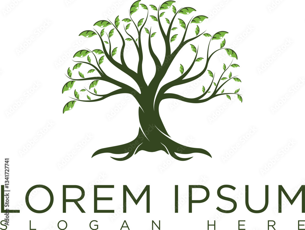 Obraz premium Minimalist red and black combination tree logo, futuristic touch geometric elements, suitable for brands that focus on green technology, or the environment. Available in high quality vector format