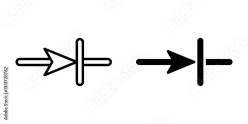 Industrial diode icon simple vector. Electric circuit. Central computer