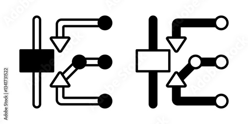 Industrial relay icon simple vector. Electric circuit. Central computer