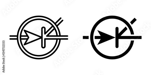 Industrial thyristor icon simple vector. Electric circuit. Central computer