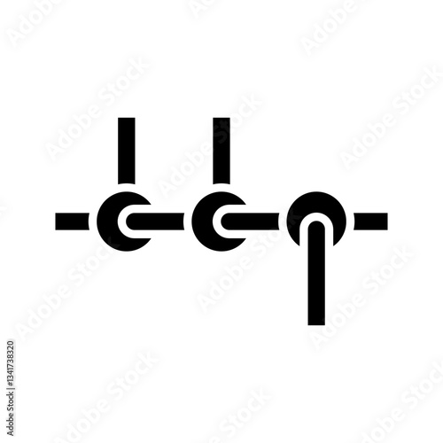 Industrial wire icon simple vector. Electric circuit. Central computer