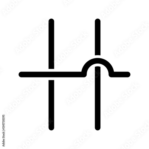 Industrial wire icon simple vector. Electric circuit. Central computer