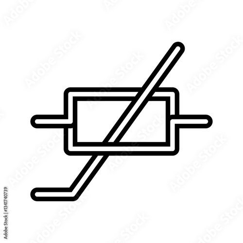 Industrial varistor icon simple vector. Electric circuit. Central computer