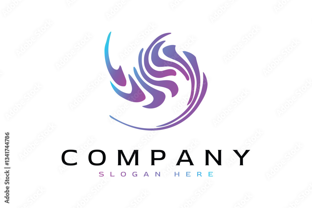 Obraz premium wave colorful logo vector design template