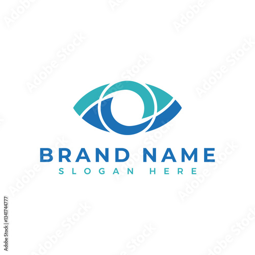 Simple eye, vision logo modern design vector
