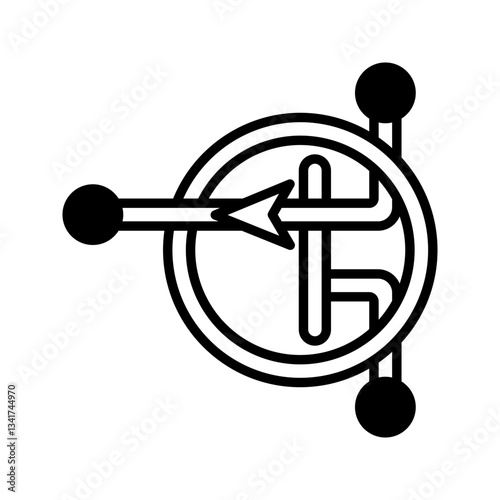 Industrial JFET icon simple vector. Electric circuit. Central computer