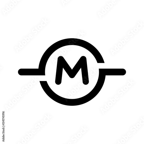 Industrial motor icon simple vector. Electric circuit. Central computer