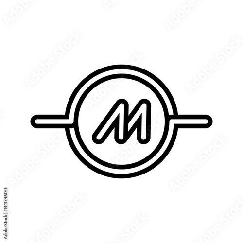 Industrial oscilloscope icon simple vector. Electric circuit. Central computer