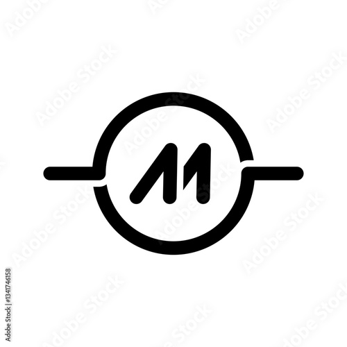 Industrial oscilloscope icon simple vector. Electric circuit. Central computer
