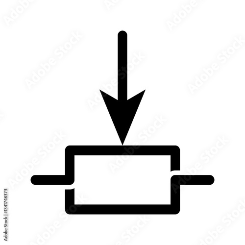 Industrial potentiometer icon simple vector. Electric circuit. Central computer