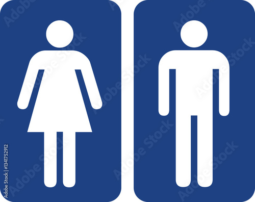 Restroom door pictograms. Woman and man public toilet image signs, female and male hygiene washrooms symbols, black ladies and gentlemen wc restroom ui