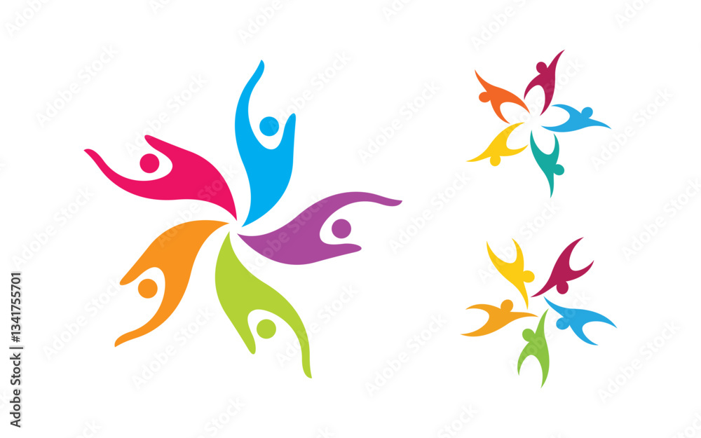 People group care community network and social logo design v.81 People group care community network and social logo design v.81