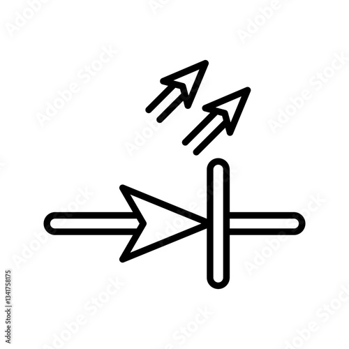 Industrial Diode icon simple vector. Electric circuit. Central computer