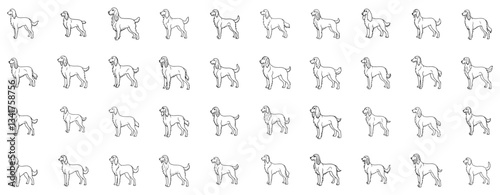 Dog Logo Collection – Elegant and Stylish Vector Designs, line icons silhouette on white background