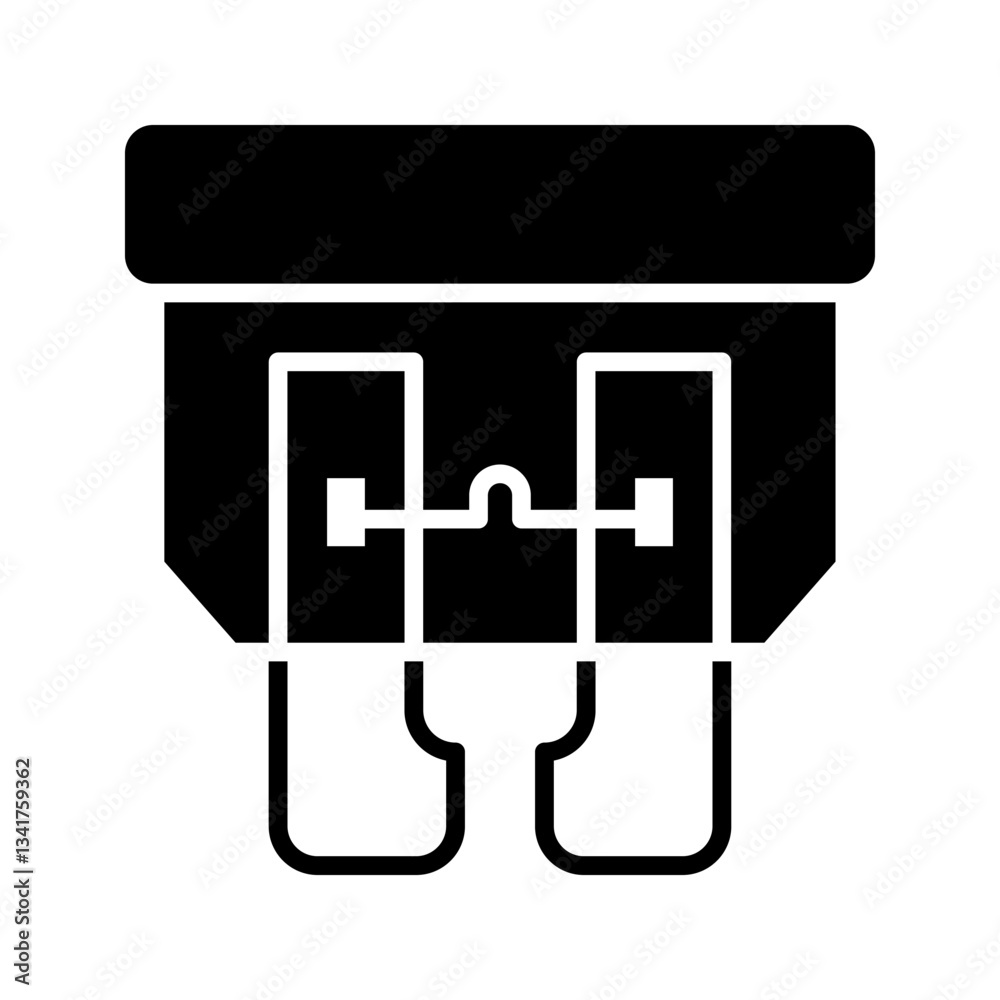 Industrial fuse icon simple vector. Electric circuit. Central computer Industrial fuse icon simple vector. Electric circuit. Central computer