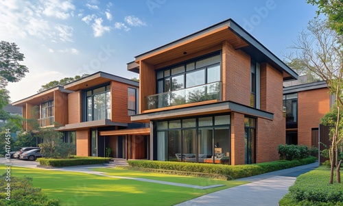 Modern Residential Building Surrounded by Greenery in a Sunny Urban Setting