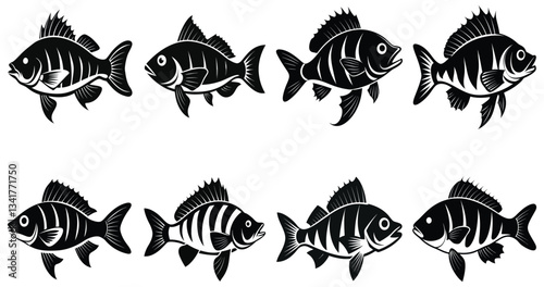 Fish Silhouettes Bundle – High-Quality Marine Illustrations