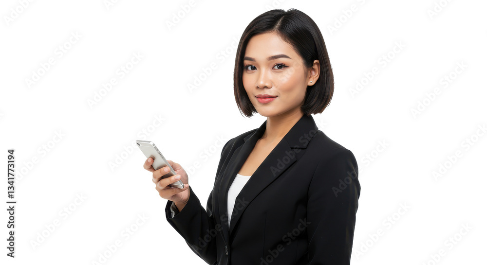Portrait of young businesswoman isolated on White background Portrait of young businesswoman isolated on White background